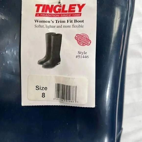 Tingley NWT trim fit tall knee boots in blue size 8 - Picture 4 of 6